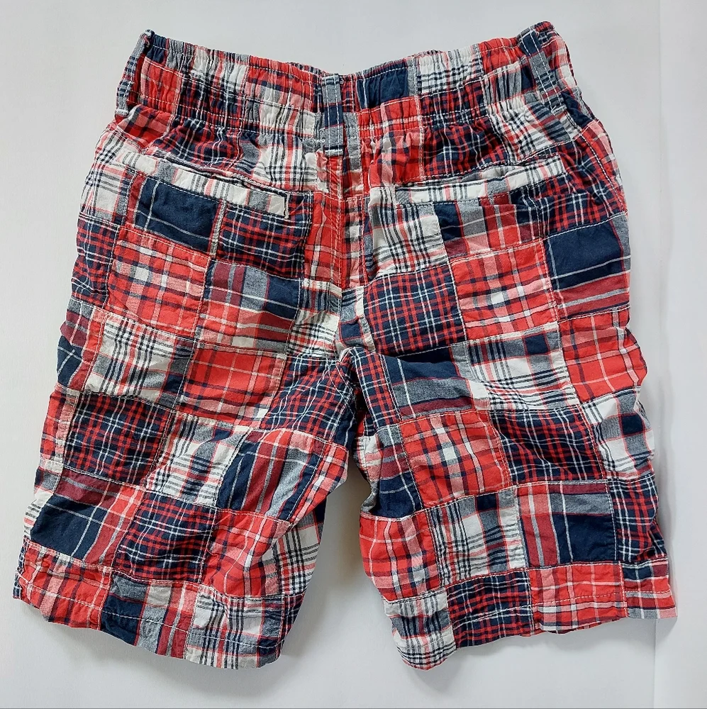 Plaid Patchwork Shorts Gymboree size 10 Red White and Blue Patriotic 4th of July